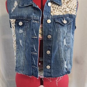 Upcycled Blue Denim Vest